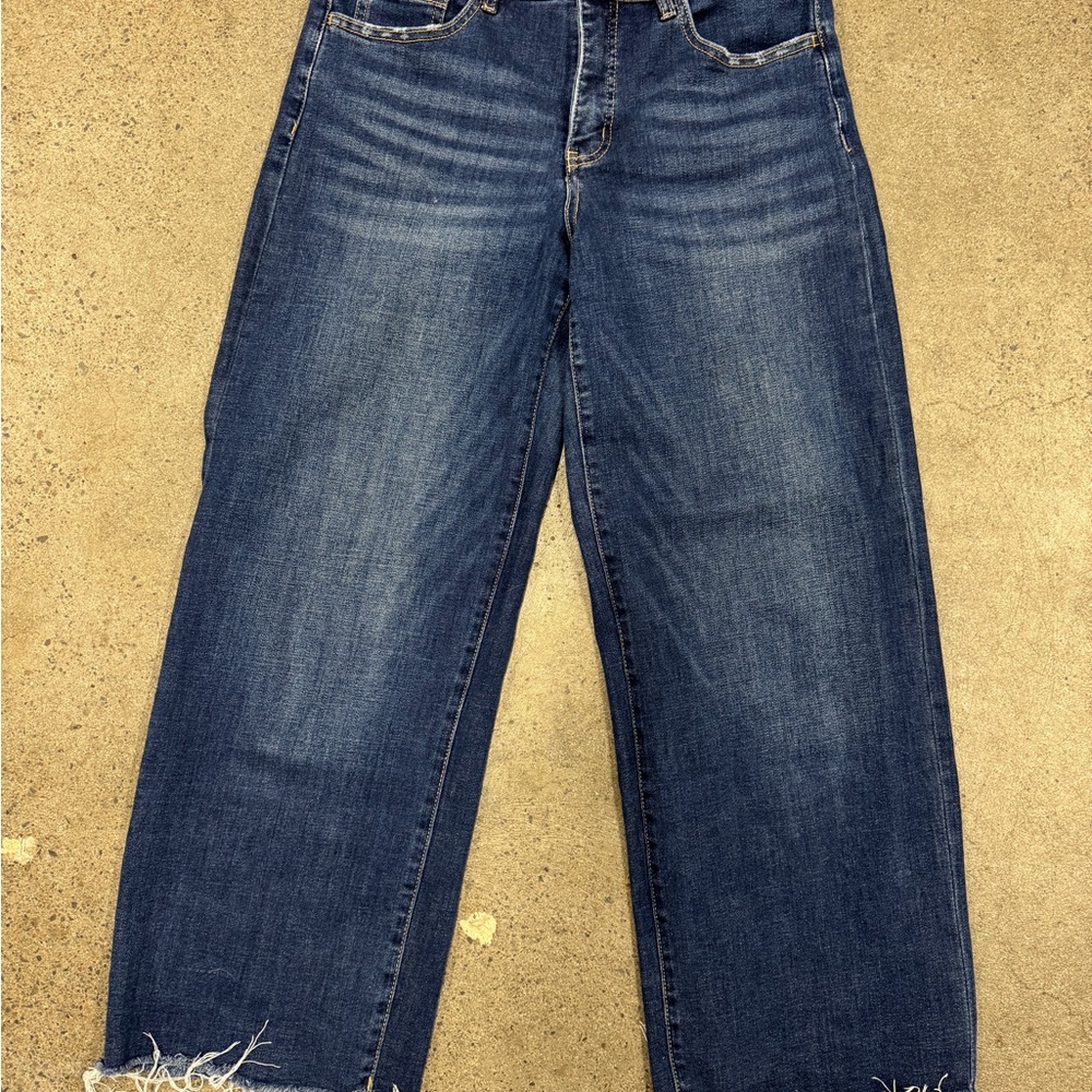 Stylish Dark Blue Wide Leg Jeans